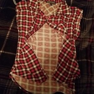 Sleeveless Flannel Shirt